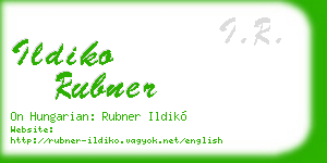 ildiko rubner business card